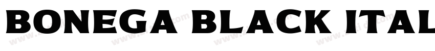 Bonega Black Italic字体转换